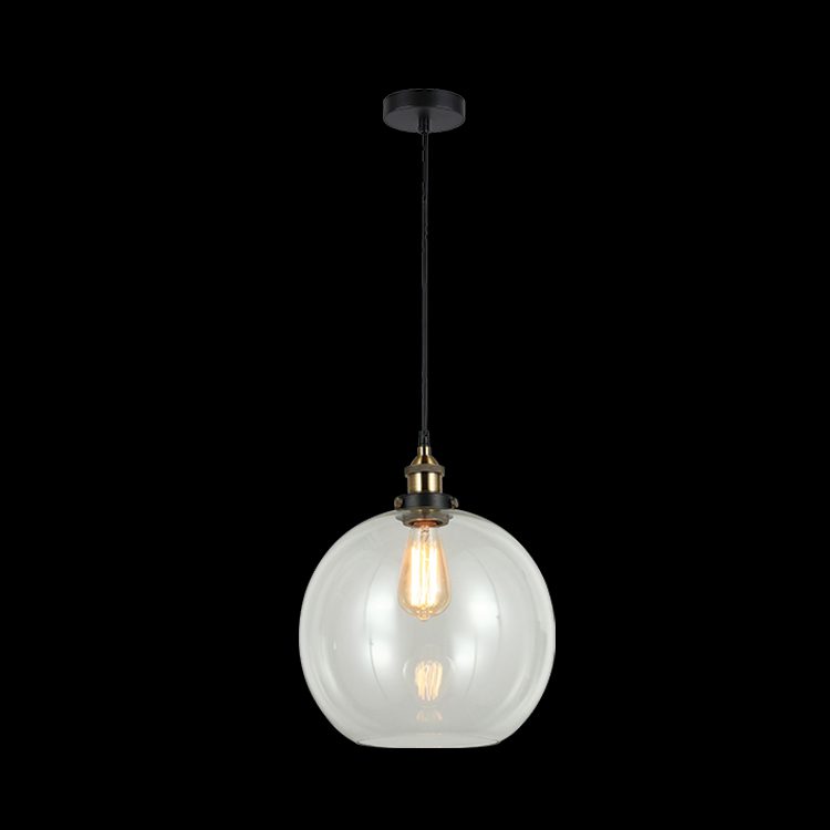 K.Light Antique Brass Large Glass Ball Pendant – view 2