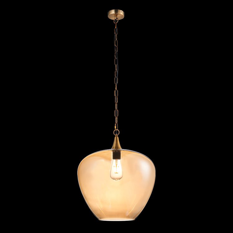K.Light Apple Large Glass Pendant, Amber – main view
