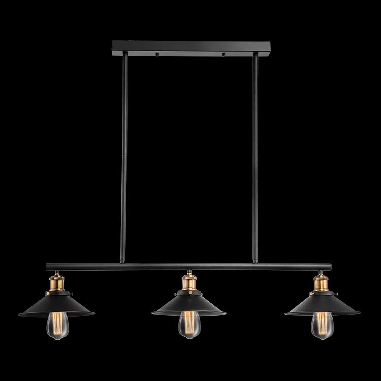K.Light Black And Antique Brass Trio Pendant – main view
