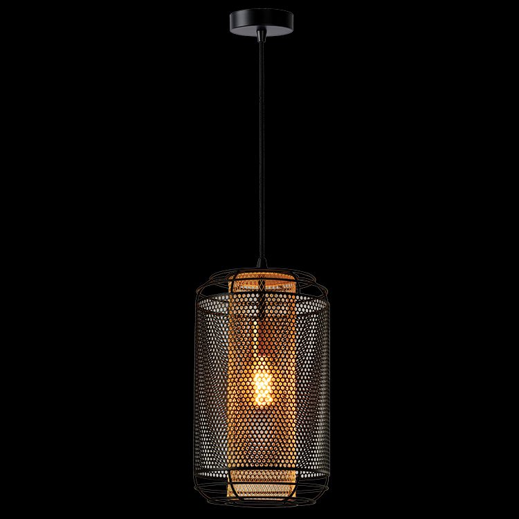 K.Light Black & Gold Boston Mesh Pendant – main view