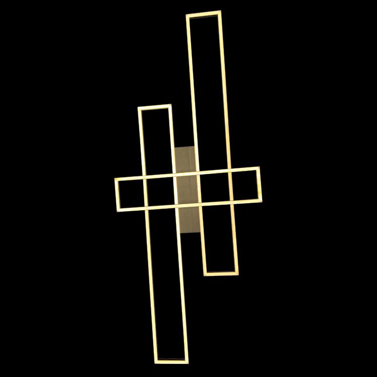 K.Light Black & Wood LED Wooden Enigma Ceiling Fitting – main view