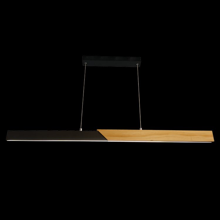 K.Light Black & Wood LED Woodline Linear Pendant 2 – main view