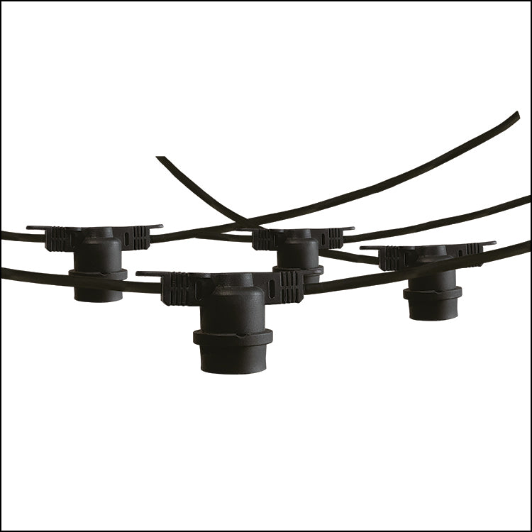 K.Light Black Festoon 10 Lights (Inline Lampholder) String Lights – main view