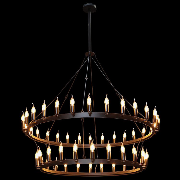 K.Light Black LED Large Round Ranch Pendant – view 5
