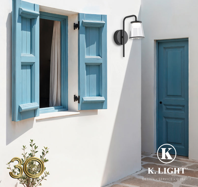 K.Light Black LED Tall Aluminium & Acrylic Wall Light – view 2