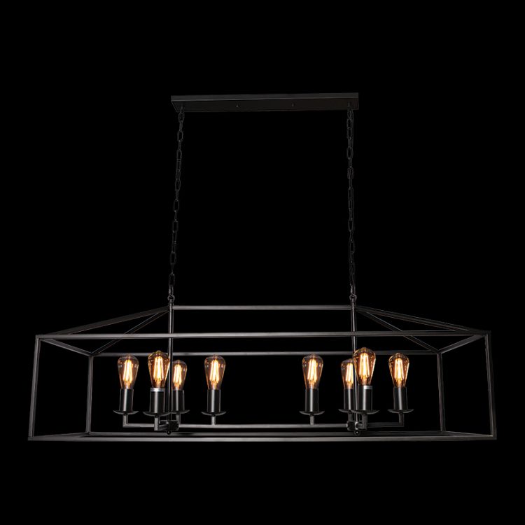 K.Light Black Rectangular Ranch Pendant – main view
