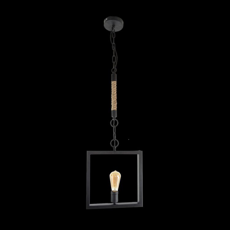 K.Light Black Square Metal Pendant – main view