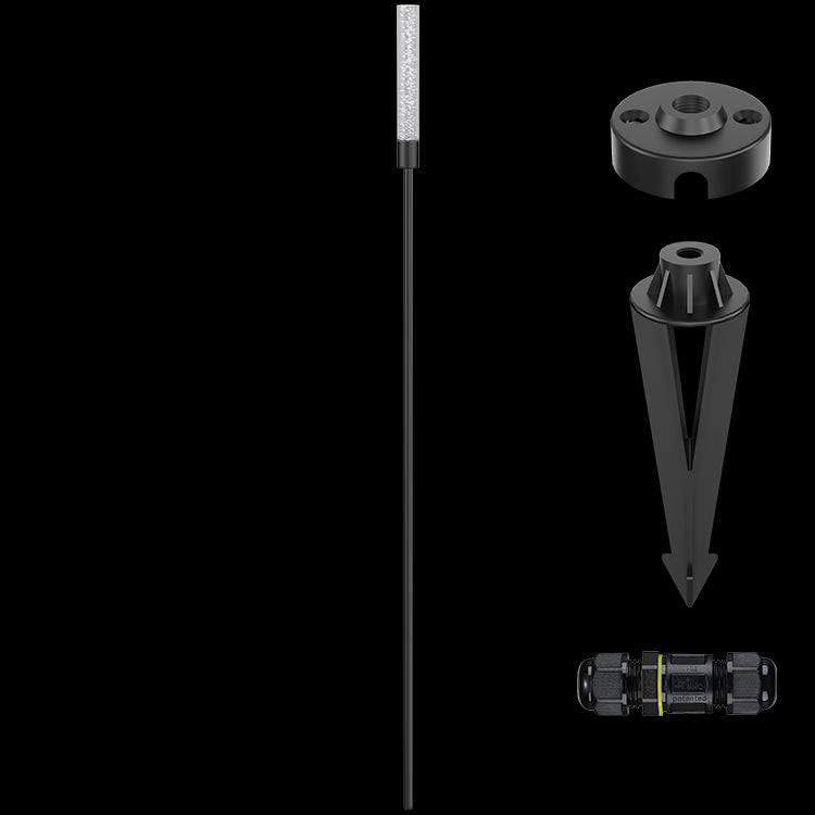 K.Light Black With Bubble Glass LED Bubble Tube 97cm Spike – main view