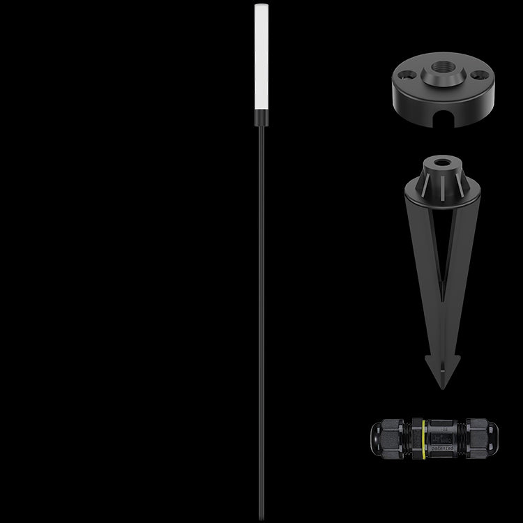 K.Light Black With Frosted Glass LED Frosted Tube 100cm Spike – main view