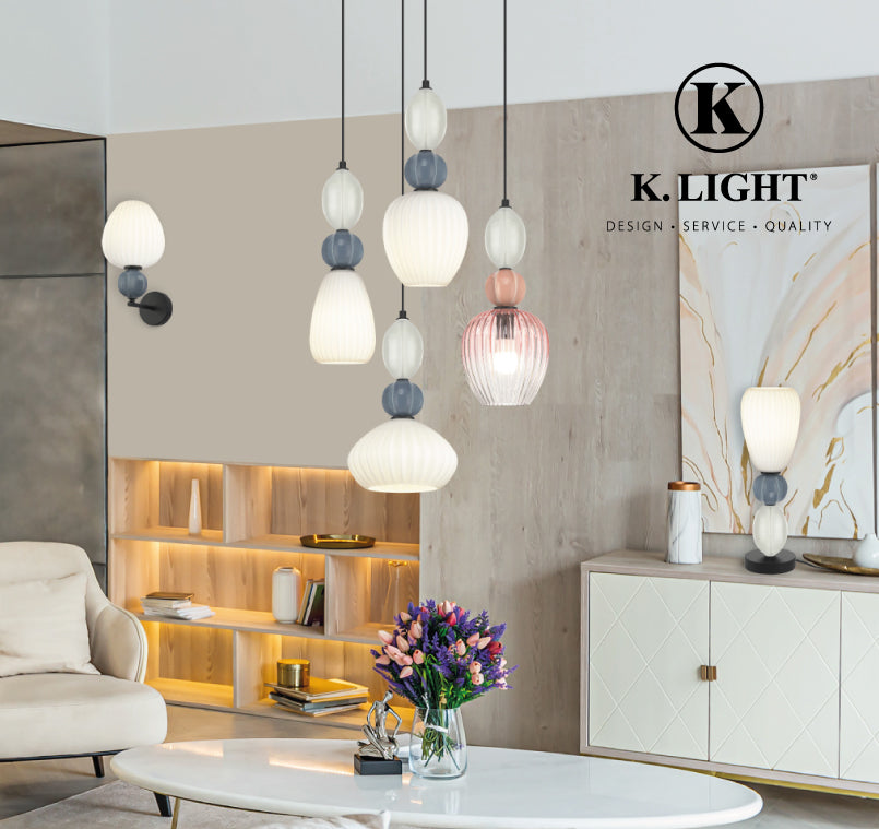 K.Light Ceramic Opal/Grey Pendant C1 – view 2