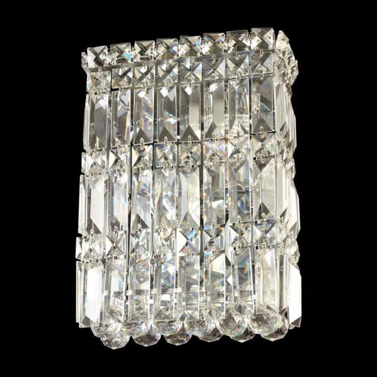 K.Light Chrome Large Square Crystal Wall Light – main view