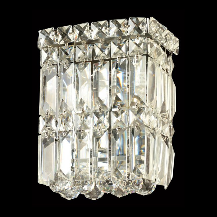 K.Light Chrome Large Square Crystal Wall Light – view 2