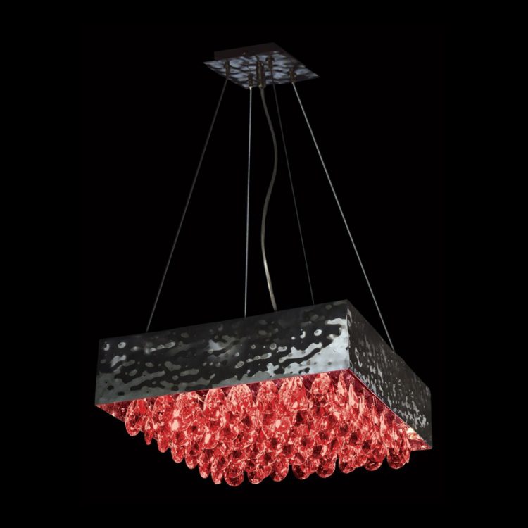 K.Light Chrome Red Magma Crystals Pendant – main view