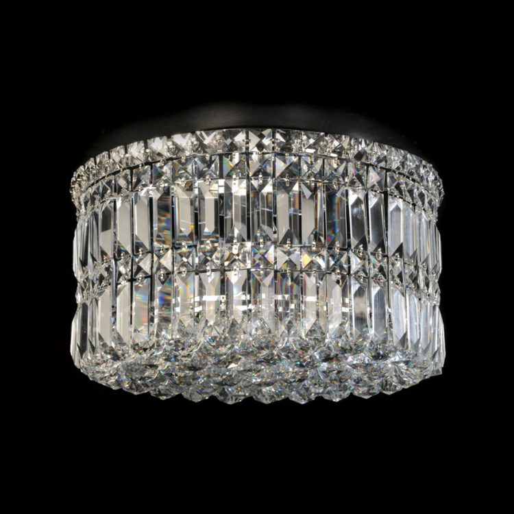K.Light Chrome Small Round K9 Crystal Ceiling Fitting – view 2