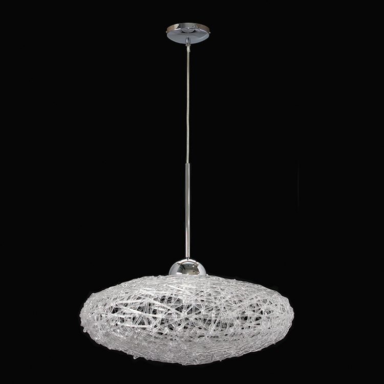 K.Light Clear Acrylic Flat Round Pendant – main view