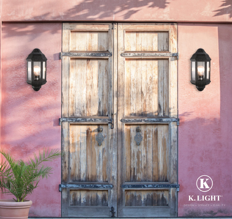 K.Light Coastal Polypropylene Half Lantern Wall Light – view 2