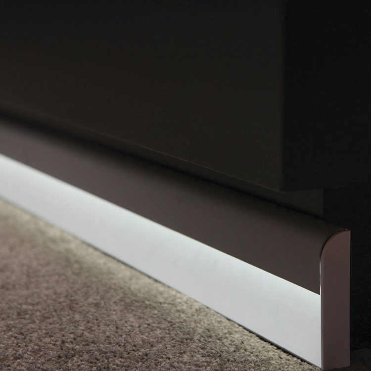 K.Light Cool White LED Strip in Aluminium Skirting Profile Lifestyle – main view