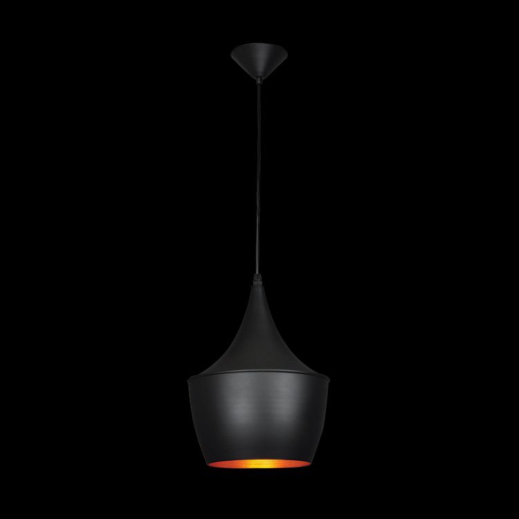 K.Light Crown Metal Pendant, Black & Gold – main view