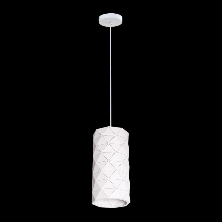 K.Light Laser Cut Metal Cylinder Pendant, Black – view 2
