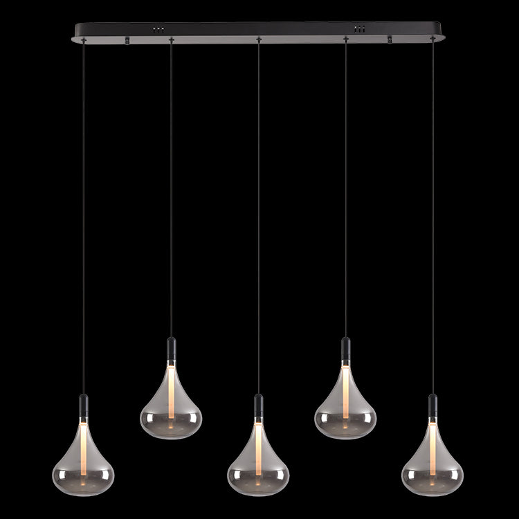 K.Light LED Cape Grape Smoke Glass Pendants on a Bar – main view