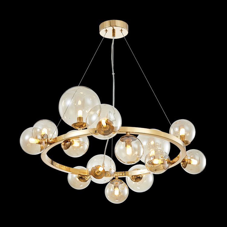 K.Light LED Round Bubble Glass Pendant (Option 1 Display) – main view