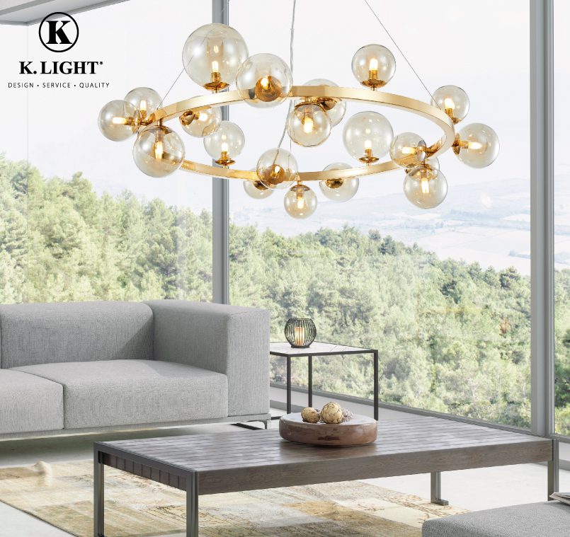 K.Light LED Round Bubble Glass Pendant (Option 1 Display) – view 3