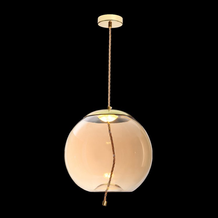 K.Light LED SMD Orb Glass & Rope Pendant – main view
