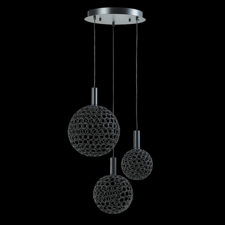 K.Light LED Trio Round Metal Ring Pendant – main view