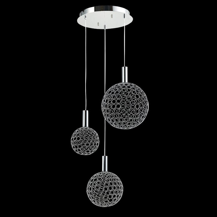 K.Light LED Trio Round Metal Ring Pendant – view 2