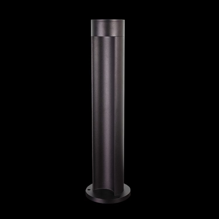 K.Light Matt Black LED COB Round Bollard – main view