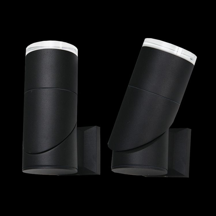 K.Light Matt Black Round 360 Degree Tilt with Lense Wall Light – main view