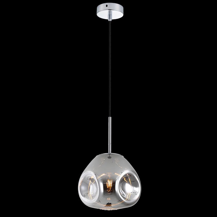 K.Light Morpheus Round Glass Pendant, Chrome – main view