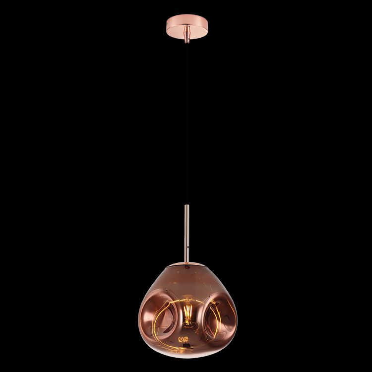 K.Light Morpheus Round Glass Pendant, Chrome – view 2
