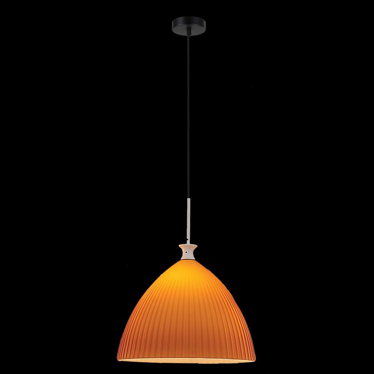 K.Light Orange Glass Large Round Pendant – main view