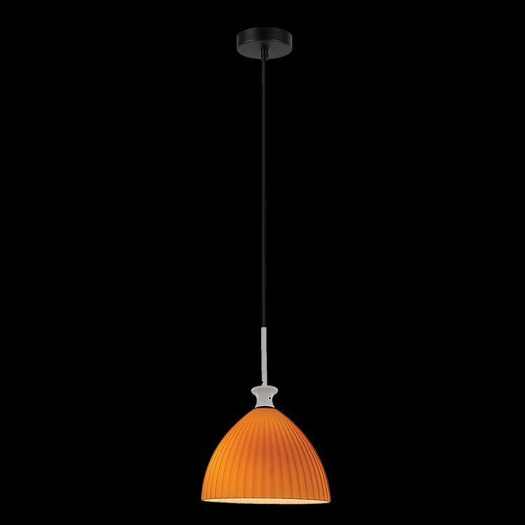 K.Light Orange Glass Small Round Pendant – main view