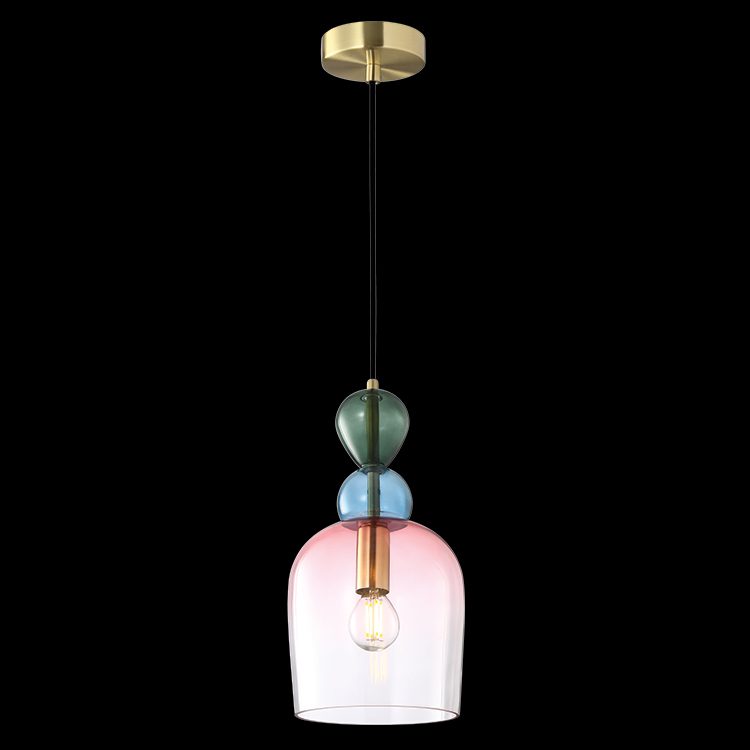 K.Light Rainbow Blue Shadow Glass Pendant – view 3