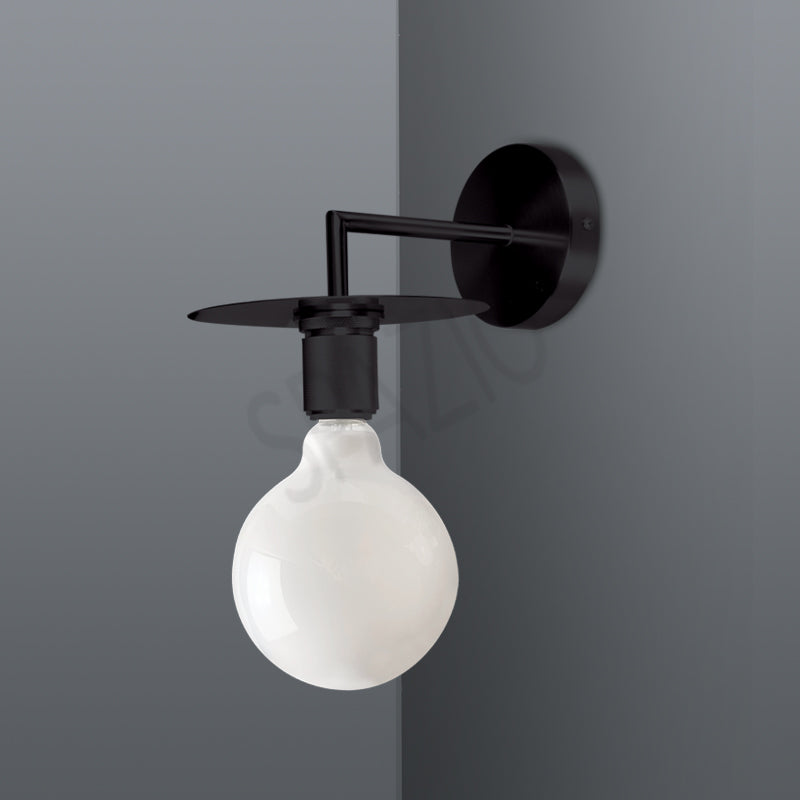 Spazio Datura Black Wall Light – main view