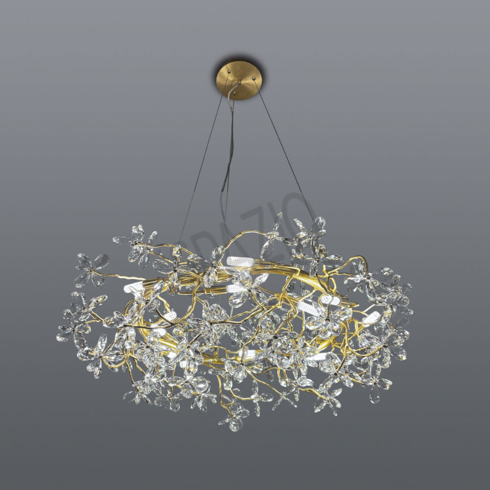 Spazio Firenze 1 Champagne Pendant Light – view 2