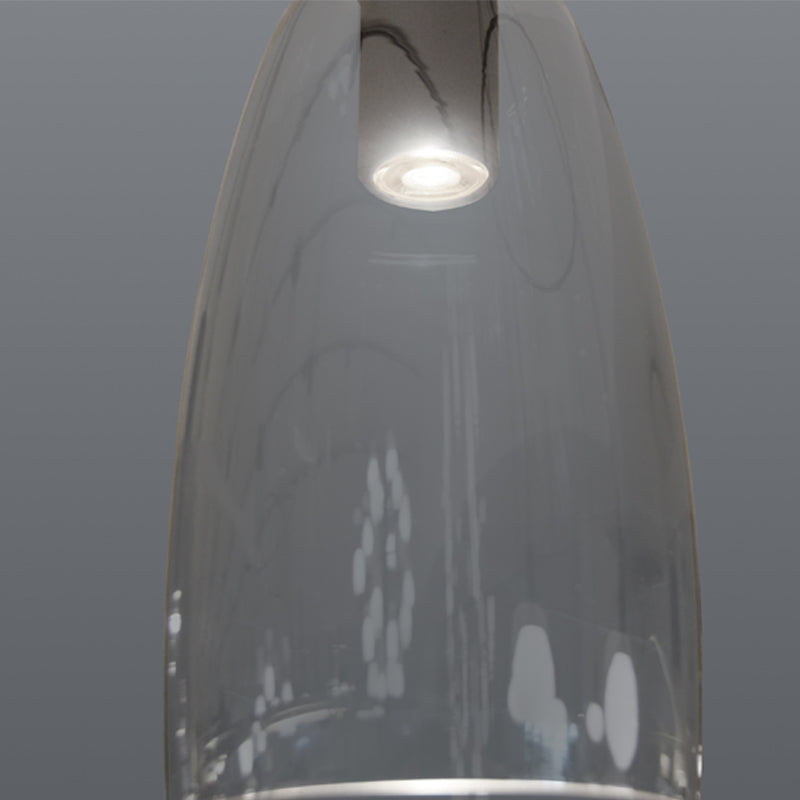 Spazio Malaga Matt Black & Smokey Pendant Light – view 2