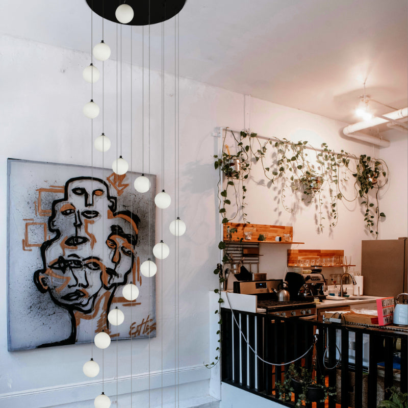 Spazio Moulin Rouge Black & White Pendant Light – view 2