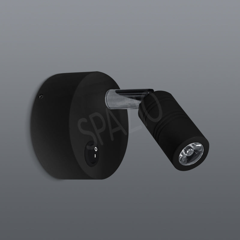 Spazio Nora Compact Black Wall Light – main view
