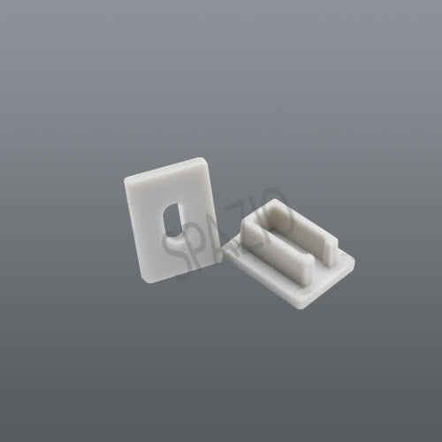 Spazio Petite Profile End Cap Grey – main view