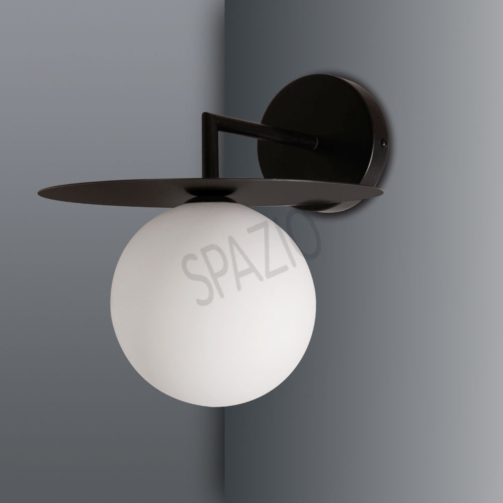 Spazio Senna Black Wall Light – main view