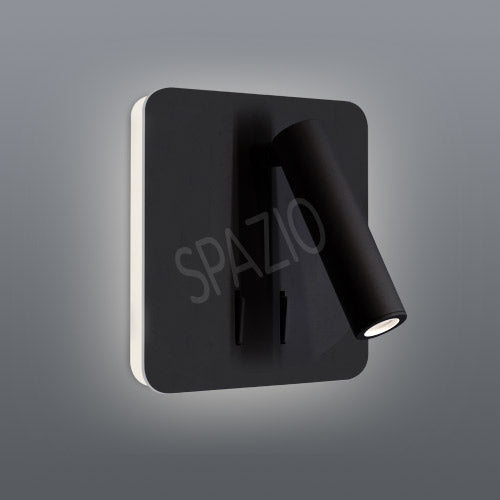 Spazio Spin Square Wall Light – main view
